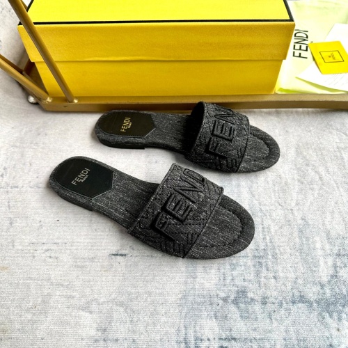 Replica Fendi Slippers For Women #1197530 $80.00 USD for Wholesale