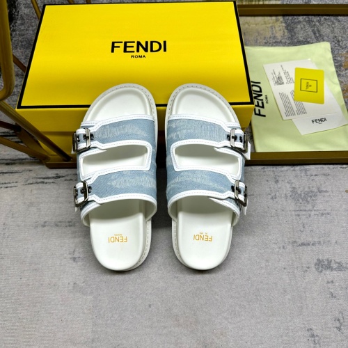 Replica Fendi Slippers For Women #1197613 $82.00 USD for Wholesale