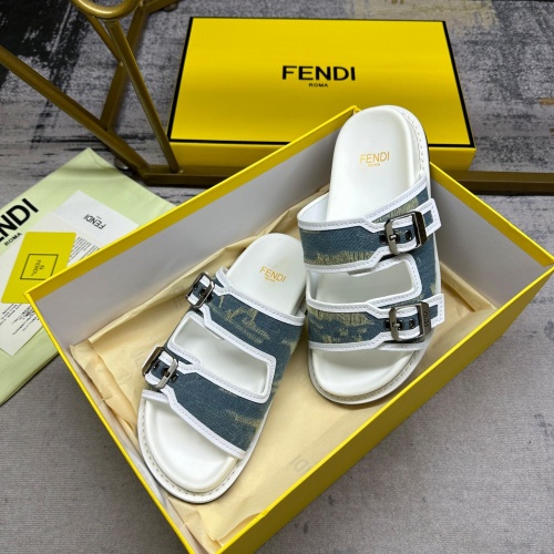 Replica Fendi Slippers For Men #1197614 $82.00 USD for Wholesale