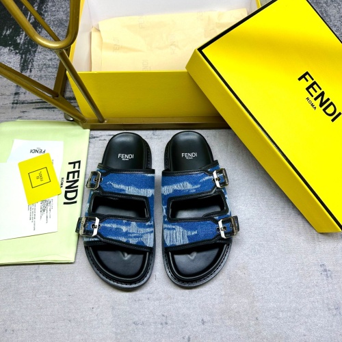 Replica Fendi Slippers For Men #1197616 $82.00 USD for Wholesale
