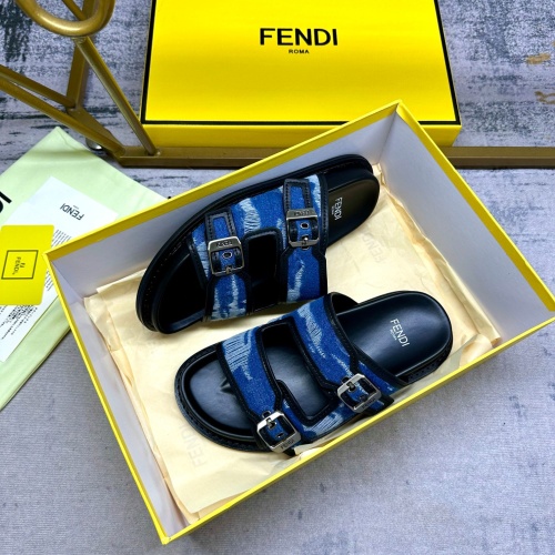 Replica Fendi Slippers For Men #1197616 $82.00 USD for Wholesale