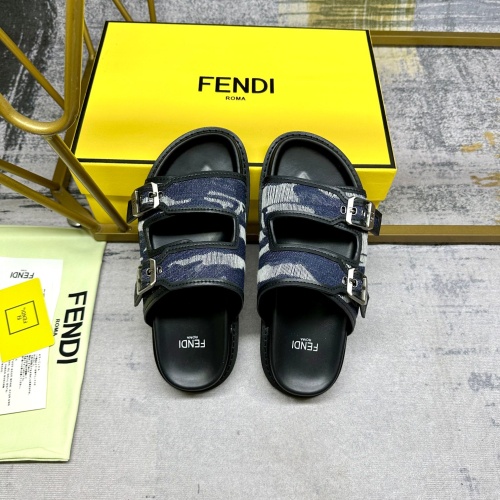 Replica Fendi Slippers For Men #1197618 $82.00 USD for Wholesale