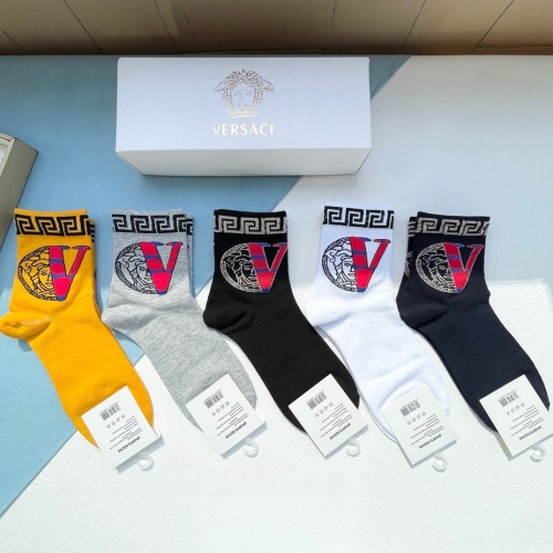 Replica Versace Socks For Men #1197684 $27.00 USD for Wholesale