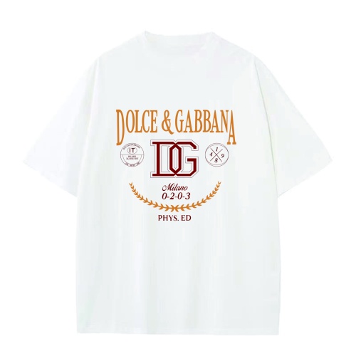 Dolce &amp; Gabbana D&amp;G T-Shirts Short Sleeved For Unisex #1197880 $25.00 USD, Wholesale Replica Dolce &amp; Gabbana D&amp;G T-Shirts
