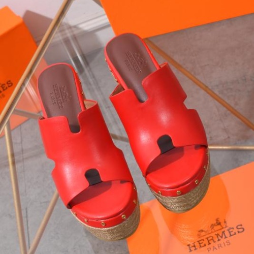 Replica Hermes Slippers For Women #1198131 $80.00 USD for Wholesale