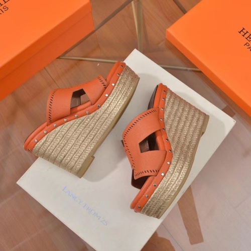 Replica Hermes Slippers For Women #1198132 $80.00 USD for Wholesale