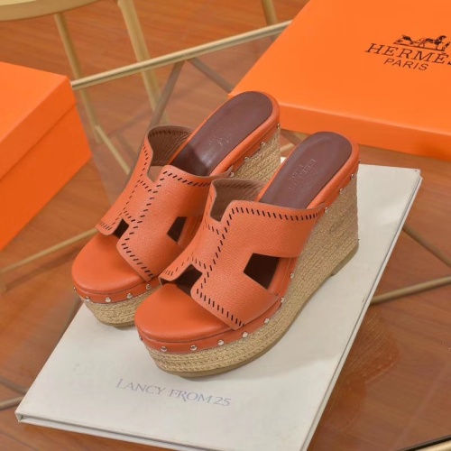 Replica Hermes Slippers For Women #1198132 $80.00 USD for Wholesale