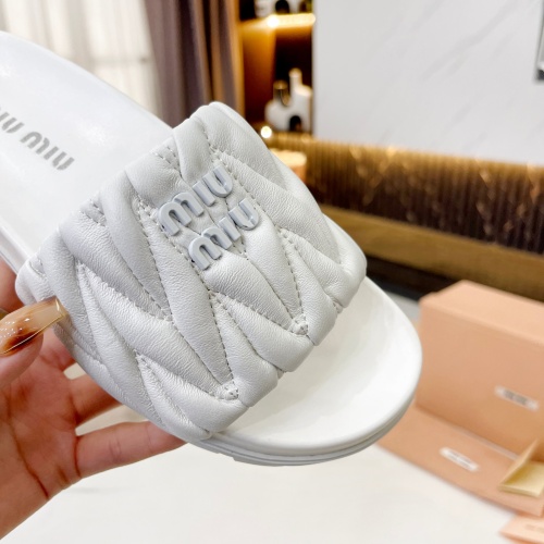 Replica MIU MIU Slippers For Women #1198138 $82.00 USD for Wholesale