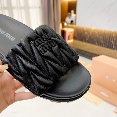 Replica MIU MIU Slippers For Women #1198141 $82.00 USD for Wholesale