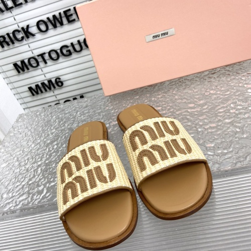 Replica MIU MIU Slippers For Women #1198392 $108.00 USD for Wholesale