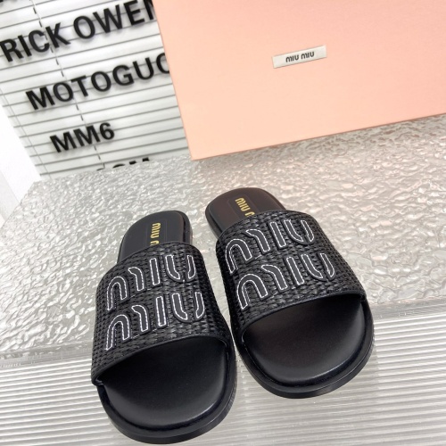 Replica MIU MIU Slippers For Women #1198393 $108.00 USD for Wholesale
