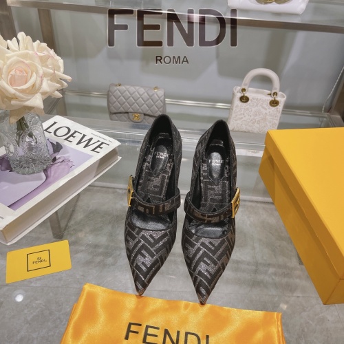 Replica Fendi High-Heeled Shoes For Women #1198575 $105.00 USD for Wholesale