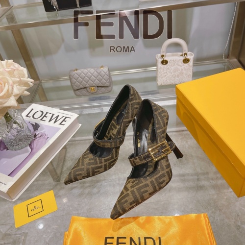 Fendi High-Heeled Shoes For Women #1198577 $105.00 USD, Wholesale Replica Fendi High-Heeled Shoes