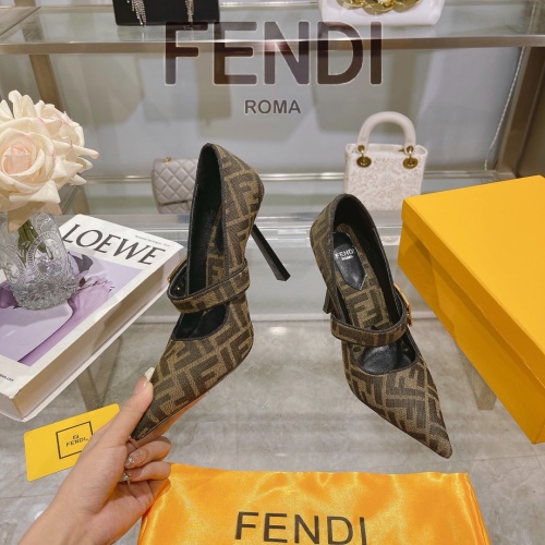 Replica Fendi High-Heeled Shoes For Women #1198577 $105.00 USD for Wholesale