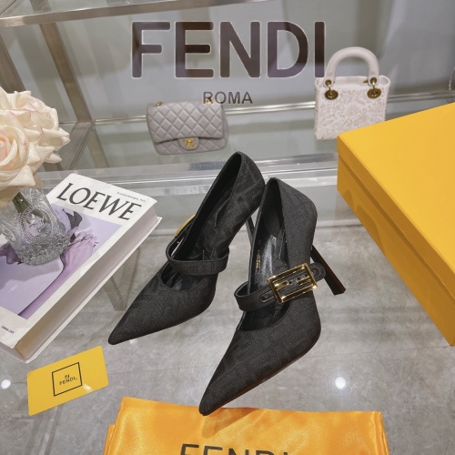 Fendi High-Heeled Shoes For Women #1198578 $105.00 USD, Wholesale Replica Fendi High-Heeled Shoes