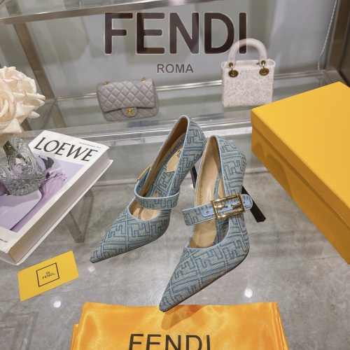 Fendi High-Heeled Shoes For Women #1198579 $105.00 USD, Wholesale Replica Fendi High-Heeled Shoes