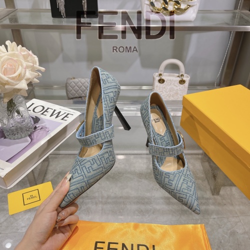 Replica Fendi High-Heeled Shoes For Women #1198579 $105.00 USD for Wholesale