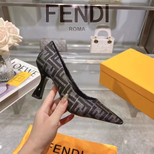 Replica Fendi High-Heeled Shoes For Women #1198580 $98.00 USD for Wholesale