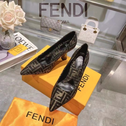 Replica Fendi High-Heeled Shoes For Women #1198581 $98.00 USD for Wholesale