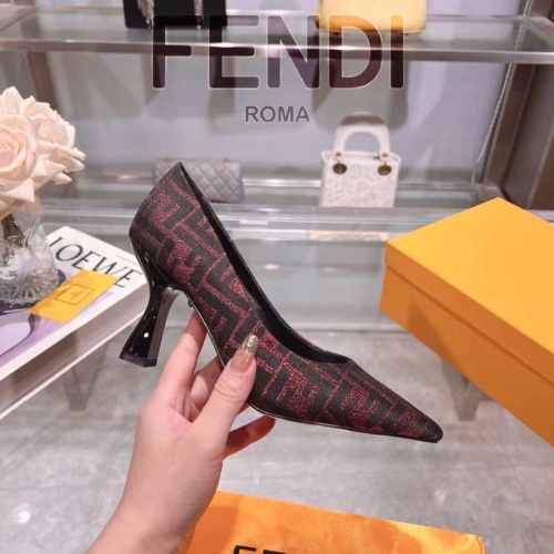 Replica Fendi High-Heeled Shoes For Women #1198582 $98.00 USD for Wholesale
