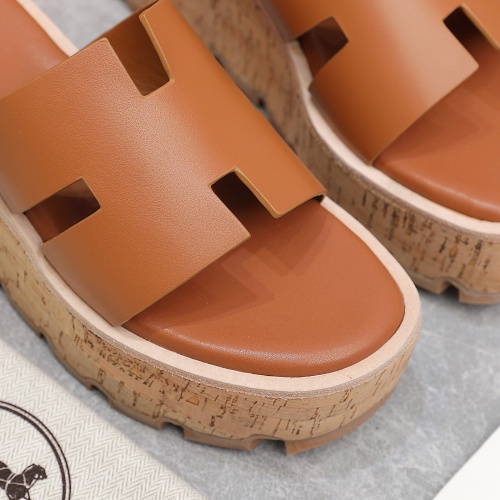 Replica Hermes Slippers For Women #1198803 $102.00 USD for Wholesale
