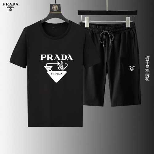 Prada Tracksuits Short Sleeved For Men #1199160 $56.00 USD, Wholesale Replica Prada Tracksuits
