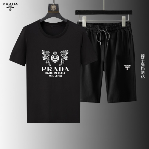 Prada Tracksuits Short Sleeved For Men #1199164 $56.00 USD, Wholesale Replica Prada Tracksuits