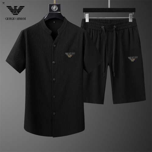Armani Tracksuits Short Sleeved For Men #1199212 $68.00 USD, Wholesale Replica Armani Tracksuits