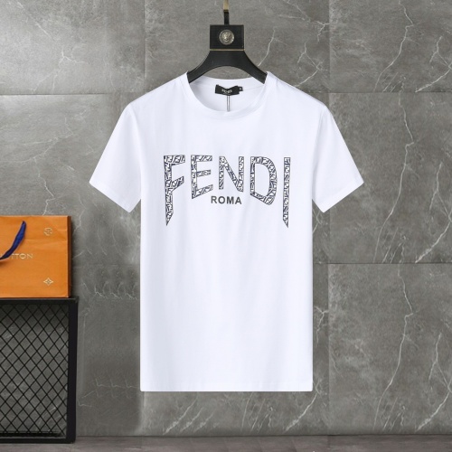 Fendi T-Shirts Short Sleeved For Men #1199900 $25.00 USD, Wholesale Replica Fendi T-Shirts