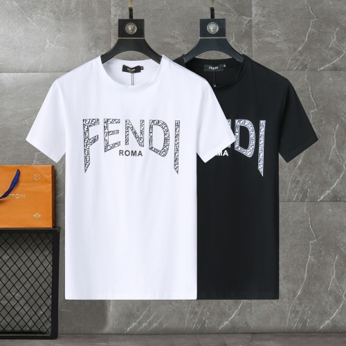 Replica Fendi T-Shirts Short Sleeved For Men #1199906 $25.00 USD for Wholesale