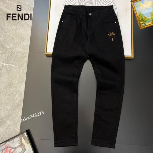 Replica Fendi Jeans For Men #1200100 $48.00 USD for Wholesale