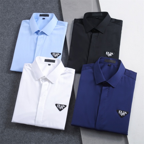 Replica Prada Shirts Long Sleeved For Men #1200669 $40.00 USD for Wholesale