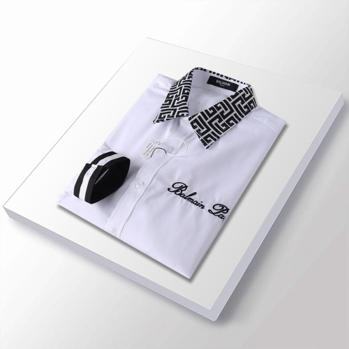 Replica Balmain Shirts Long Sleeved For Men #1200719 $48.00 USD for Wholesale