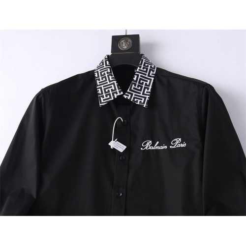 Replica Balmain Shirts Long Sleeved For Men #1200720 $48.00 USD for Wholesale
