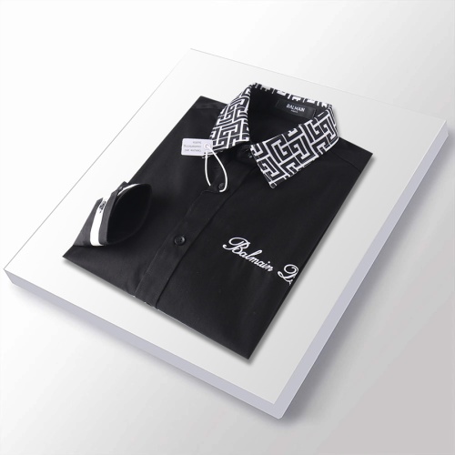 Replica Balmain Shirts Long Sleeved For Men #1200720 $48.00 USD for Wholesale