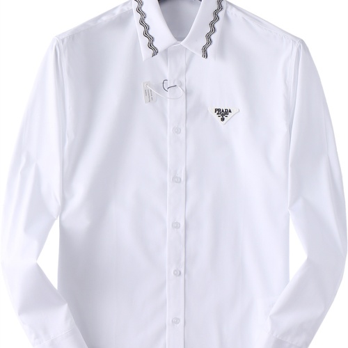 Prada Shirts Long Sleeved For Men #1200721 $48.00 USD, Wholesale Replica Prada Shirts