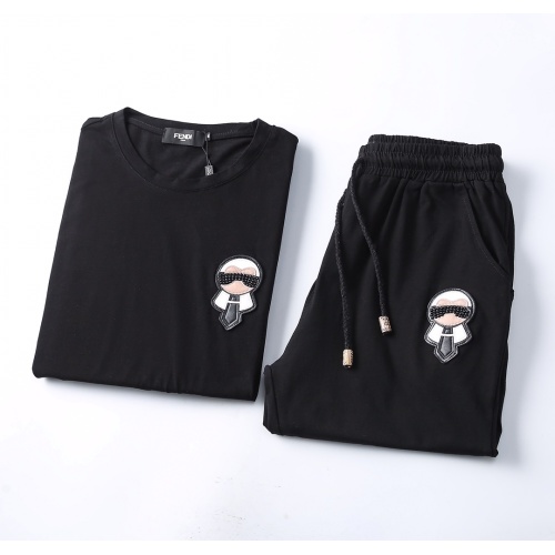 Replica Fendi Tracksuits Short Sleeved For Men #1200939 $45.00 USD for Wholesale