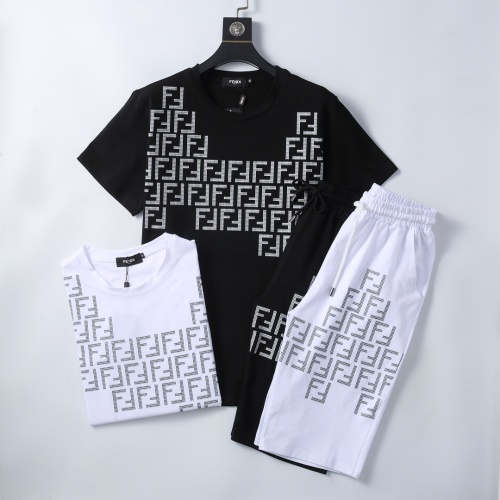 Replica Fendi Tracksuits Short Sleeved For Men #1200942 $45.00 USD for Wholesale