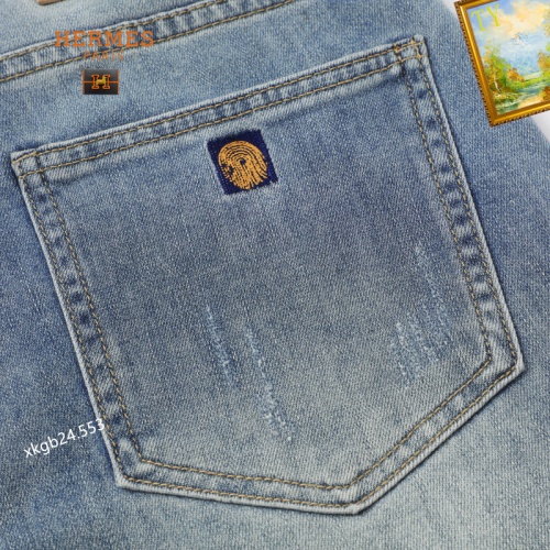 Replica Hermes Jeans For Men #1201554 $40.00 USD for Wholesale