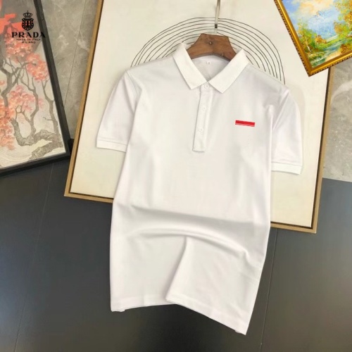 Prada T-Shirts Short Sleeved For Men #1201637 $29.00 USD, Wholesale Replica Prada T-Shirts