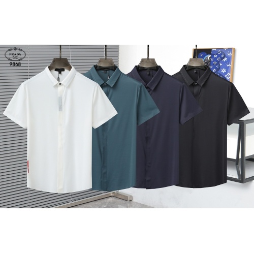 Replica Prada Shirts Short Sleeved For Men #1201790 $45.00 USD for Wholesale