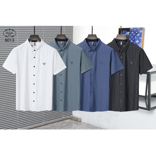 Replica Prada Shirts Short Sleeved For Men #1201793 $45.00 USD for Wholesale