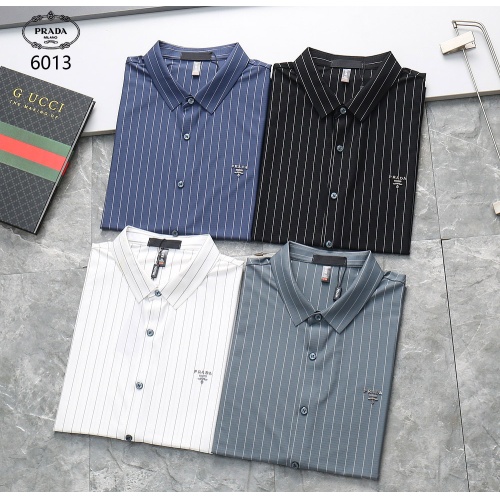Replica Prada Shirts Short Sleeved For Men #1201793 $45.00 USD for Wholesale