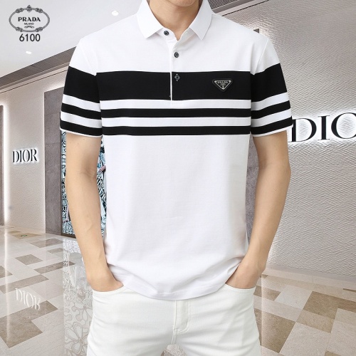 Prada T-Shirts Short Sleeved For Men #1201826 $45.00 USD, Wholesale Replica Prada T-Shirts