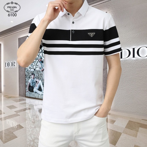 Replica Prada T-Shirts Short Sleeved For Men #1201826 $45.00 USD for Wholesale