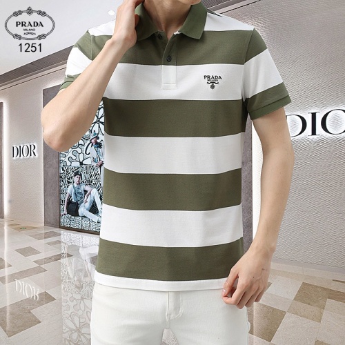 Replica Prada T-Shirts Short Sleeved For Men #1201828 $45.00 USD for Wholesale