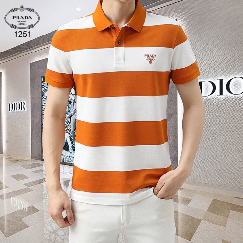 Prada T-Shirts Short Sleeved For Men #1201829 $45.00 USD, Wholesale Replica Prada T-Shirts