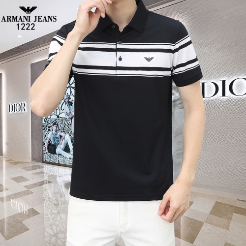 Replica Armani T-Shirts Short Sleeved For Men #1201837 $45.00 USD for Wholesale
