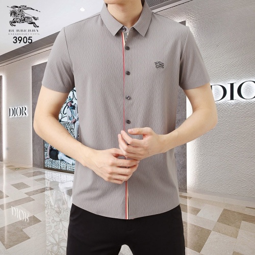 Replica Burberry Shirts Short Sleeved For Men #1201853 $45.00 USD for Wholesale