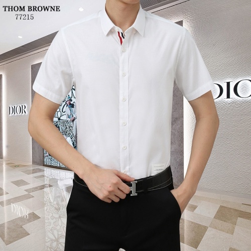 Replica Thom Browne TB Shirts Short Sleeved For Men #1201856 $45.00 USD for Wholesale